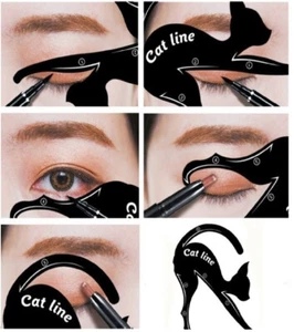 2x Eyeliner Augenschablone Lidstrich Lidschatten Hilfe Cat Lidschattenkontur - Bild 1 von 8