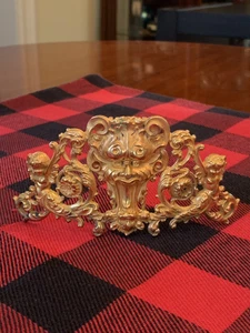 Huge Rare Art Nouveau Gilded Sterling Silver Fantasy Demon Belt Buckle Kerr - Picture 1 of 7