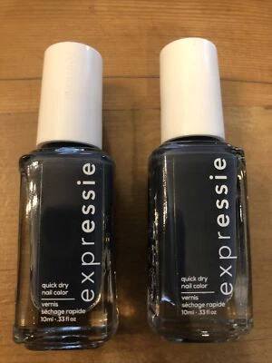 Essie Color de uñas de secado rápido nivelado 353 paquete de dos 10 ml cada uno gris oscuro Foto 1 de 3