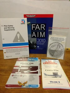 5 ITEMS CESSNA 172R SKYHAWK CHECKBOOKS FAR AIM 2010 HOLDING PATTERN CALCULATOR - Picture 1 of 6