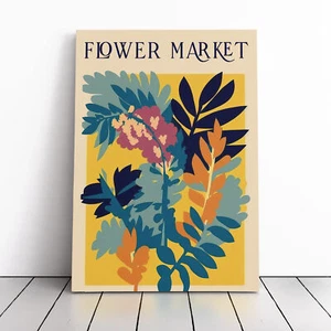 The Vintage Flower Market Exhibition Canvas Wall Art Print Framed Picture Decor - Foto 1 di 5