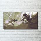 Canvas Print Wall Art Image fight between samurai and robot in dojo scifi 100x50