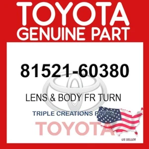 81521-60380 GENUINE OEM TOYOTA LENS & BODY FR TURN 8152160380 - Picture 1 of 1