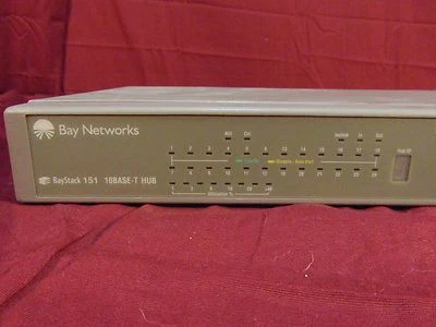 BAY NETWORKS BAYSTACK 151 10BASE-T 24 PORT ETHERNET HUB ~ NM 13848 - Image 1 of 4