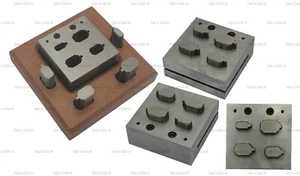 4 STANZEN SMARAGD DESIGN STAHL SCHEIBENSCHNEIDER SCHMUCK DAPPSCHLIFF BLECHE - Bild 1 von 6