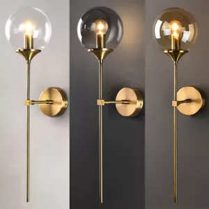 Bedroom Wall Lamp Indoor Wall Light Hallway Glass Wall Lighting Shop Wall Sconce - Picture 1 of 15
