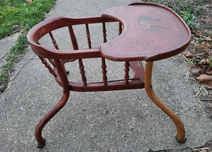 Antique Baby Wooden Walker Bouncer Original Paint & Stencil Curved Legs. Rare - Picture 1 of 18