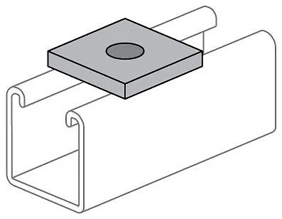 POWER-STRUT DIV. ALLIED TUBE & COND POWER-STRUT PS-619-1/2-EG, Channel Washer, 1-5/8" x 1-5/8", 1pc