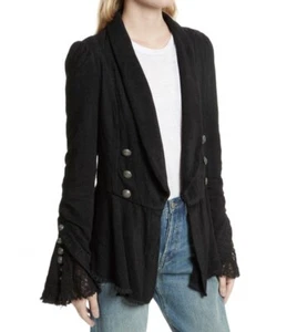 Free People Corduroy Throwback Blazer/Jacket Bell Sleeves Victorian whimsigoth - Picture 1 of 13