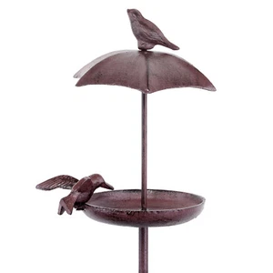 Vogeltränke Gusseisen Frostsicher Metall Stab Vogel Tränke Stehend Vogelbad 95cm - Bild 1 von 5