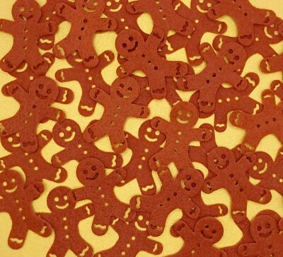 MY OWN 15 Felt Gingerbread Men. Christmas Card Toppers, Felt Crafts, Embellishments.