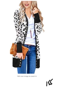 Basic Faith Women's Cardigans V-Neck Button Down Knitwear Long Sleeve Soft Knit  - Picture 1 of 2