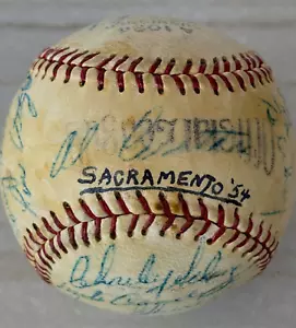 1954 Sacramento Solons Team Signed Baseball by 23, Mostly Future Major Leaguers - Picture 1 of 21