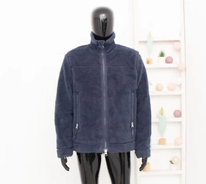 Chaqueta Arket Pile Cremallera Azul Marino Sherpa Polar Imitación Piel de Oveja Para Hombre Talla M - Imagen 1 de 14