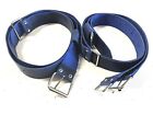 Genuine Leather Luggage Rack Straps Trunk Rack Straps Fit For Classic Cars, Blue