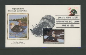 FDC USA Scott # RW58 VF BOB Duck $15 Stamps 2 Colorano Cachet Covers DC NYC  - Picture 1 of 4