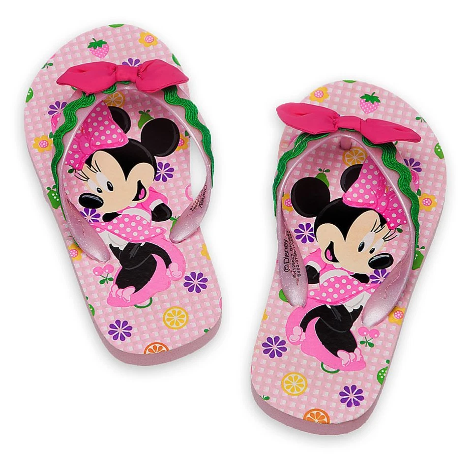 Disney Store Minnie Mouse Girl Flip Flops Sandals Shoes Size 9/10 - Image 1 of 1