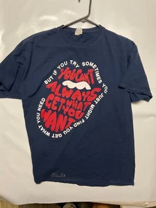 RARE XL ROLLING STONES tongue T-Shirt you can’t always get what you want - Picture 1 of 4