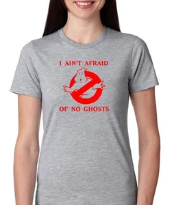 Ghostbusters "I Aint Afraid Of No Ghosts" 80's Movie Womens T-Shirt Jr. Size - Picture 1 of 3