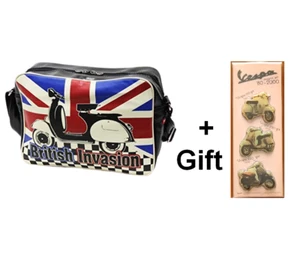Bolso Scooter Invasión Británica Vespa hombro retro gato unión NUEVO + IMANES GRATUITOS - Imagen 1 de 7