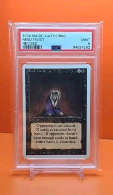 ⚫️⚫️⚫️ 1994 Magic the Gathering Revised Mind Twist PSA 9 ⚫️⚫️⚫️ - Image 1 of 2