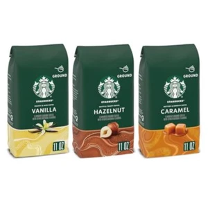 Starbucks Sabor Café Molido Variedad Paquete 3 Bolsas Caramelo Vainilla Avellana - Imagen 1 de 9