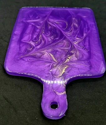 Tábua de servir epóxi personalizada feita à mão azul cozinha doméstica círculo de resina - Imagem 1 de 4