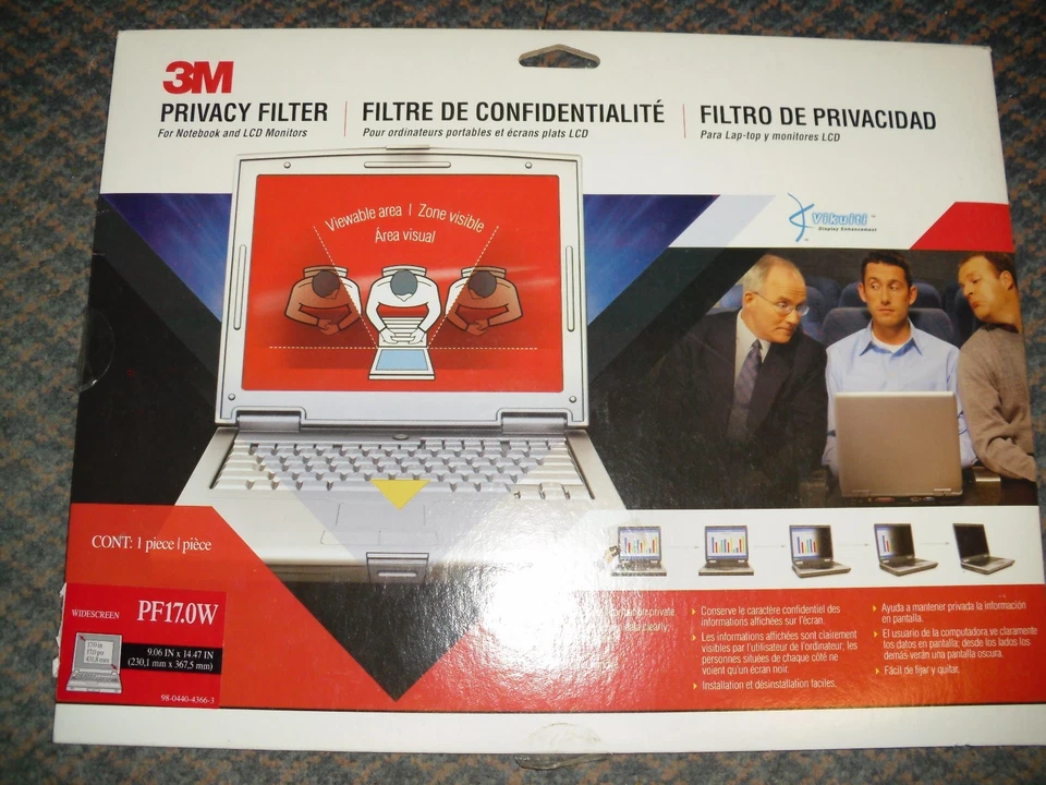 3M Privacy Screen Filter 17"  PF17.0W - Image 1 of 1