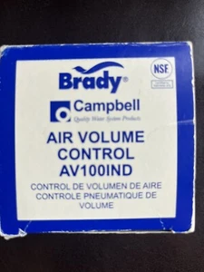 Brady AV100IND Air Volume Control - Picture 1 of 6