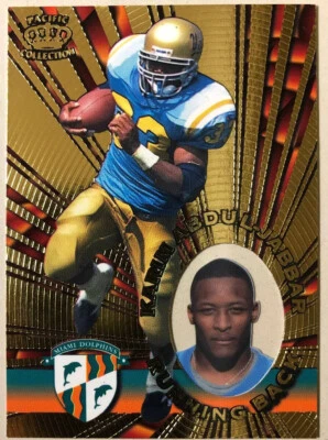 1996 Pacific Karim Abdul-Jabbar Football Card #I-76 Dolphins Rookie High Grade - Image 1 of 4