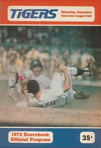 1973 Baltimore Orioles at Detroit Tigers Baseball Program  Tiger Stadium - Picture 1 of 1