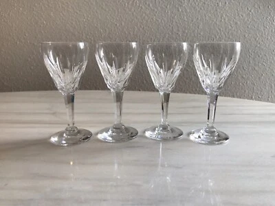 Vintage Crystal Cordial Glasses STUART Claridge Cut Crystal Set AA - Image 1 of 4