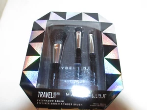 Maybelline Travel Brush Kit Eyeshadow, Eyeliner, Powder Brush + Carrying Pouch - Picture 1 of 1