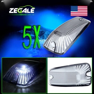 Smoke Cover 5pcs Cab Marker Roof Running Light For Chevrolet C/K1500 2500 3500 - Image 1 of 4