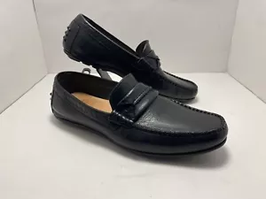 Men’s Calzoleria Toscana Italian Black Leather Loafers Handmade 3905-42 US-8.5 - Picture 1 of 11