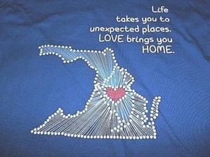LIFE TAKES YOU TO UNEXPECTED PLACES LOVE BRINGS YOU HOME FLORIDA VIRGINIA SHIRT - Picture 1 of 7