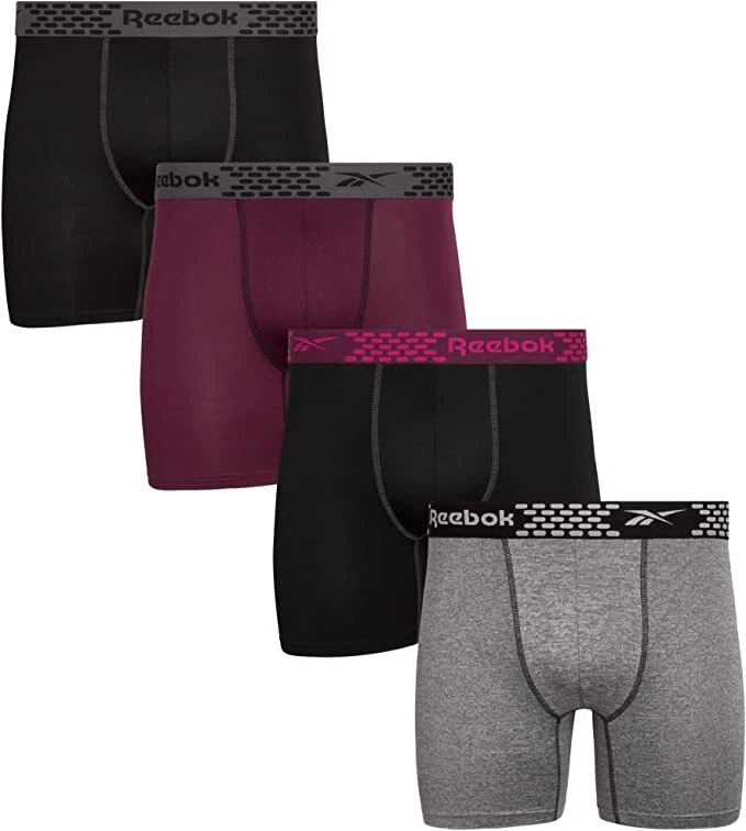 REEBOK PACOTE MASCULINO 4 - 221 TIJOLOS DE VINHO - MÉDIO - ROUPA ÍNTIMA X4 CUECA BOXER P71 - Imagem 1 de 1