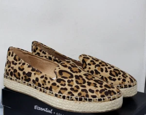 NIB Dr. Scholls shoes "Find Me" LEOPARD Print Espadrille Tan/Black Size 11 M - Picture 1 of 10