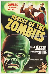 Revolte der Zombies Filmposter, 1930er Jahre Horrorfilm, Wandkunst Poster - Bild 1 von 13