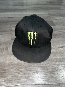 Monster Energy Embroidery Trucker Cap Black Sports Men's Flat Brim Baseball Hat - Picture 1 of 4