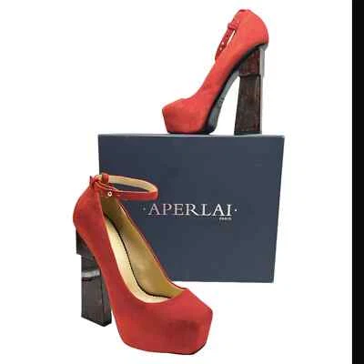 Muñeca Geisha Aperlai Gamuza Tacones Mandarina Talla 7/37 Foto 1 de 4