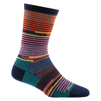 USA 1692 NAVY DARN TOUGH PIXIE CREW Light Womens Run Socks S M L Wool - Image 1 of 4