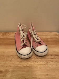 Converse Chuck Taylor All Star High Top Pink Sneakers Shoes Toddler Size 10 - Picture 1 of 8