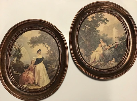 Dart Syroco copper colored photo frames - set of 2 oval Coppercraft plastic Cover