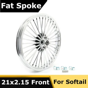 21x2.15 Cerchio anteriore Raggi grassi per Harley Dyna Street Bob Low Rider FXDF - Foto 1 di 8