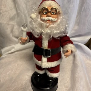 Santa Claus Animated Musical Light Up Christmas Santa 13" Battery Operated - Picture 1 of 9