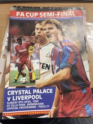 Crystal Palace Vs Liverpool 1989/90 Season 08/04/1990 FA Cup Semi Final - Image 1 of 2