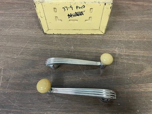 1937 1938 1939 FORD CHROME WINDOW CRANK HANDLES PAIR NEW OLD REPRO 725 - Picture 1 of 4