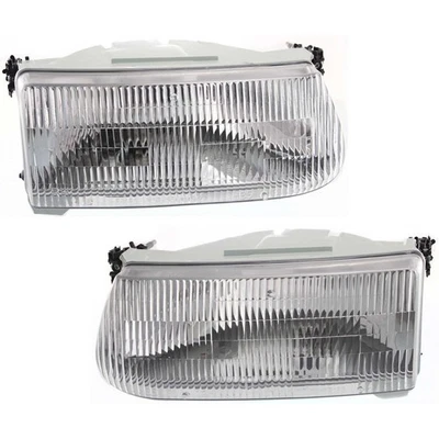Driver and Passenger Side Headlights For Ford Explorer 1995-2001 Halogen w Bulbs - Image 1 of 4