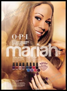 OPI 2010s Magazine Print Advertisement 2013 Mariah Carey "Chart-smashing shades" - Picture 1 of 1
